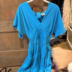 Entro Textured Sky Blue Top